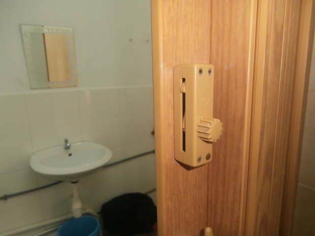 Fixed door latch