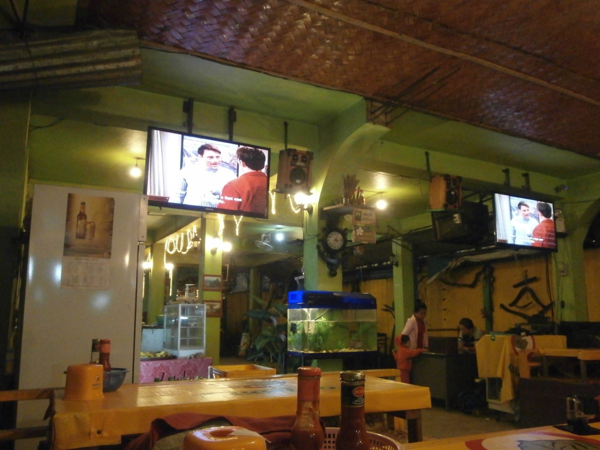 Watching Friends in Vang Vieng