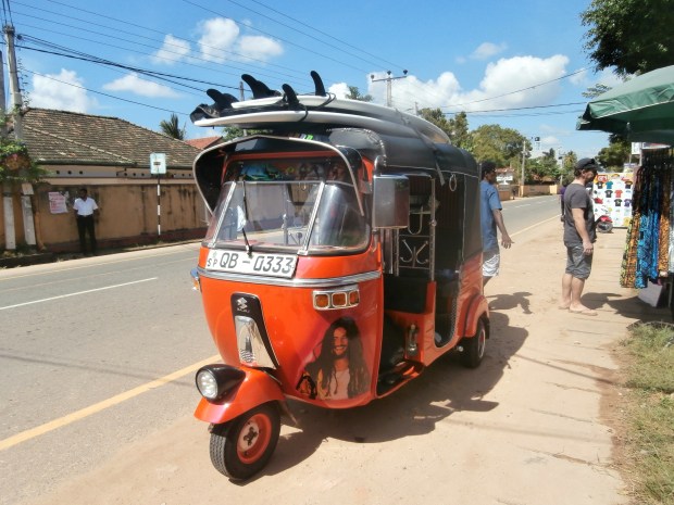 Surfing in Mirissa, Sri Lanka